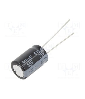 EEUFP1V511 Capacitor: electrolytic; THT; 510uF; 35VDC; Ø10x16mm; Pitch: 5mm rj-rscCi-AT-3hMqgKHWrBWpxy7sspi78rgJ5tfNOAo