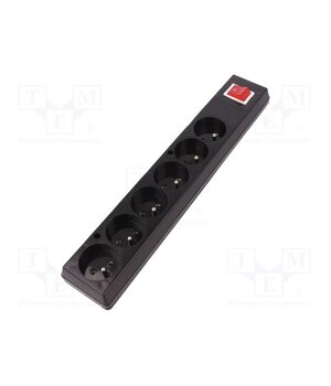 5907570006805 Connector: AC supply; female; splitter; 2P+PE; 250VAC; 16A; black C7RSbi42tnfIbrvnJpAp8XqZguwLaLj2WfaRorDM8P4
