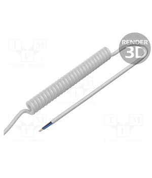 SPT00006B Wire: coiled; 2x0.75mm2; unshielded; PUR; white; 300V,500V; 1m; 3.5m FSNJKx6CoVBbHTyz5MpOKrsEKmqL5XTWzxcOtY6zW-s