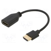 64824 Cable; HDMI socket,HDMI plug; PVC; HDMI 2.0; 0.1m; black; Core: Cu HsAt0MVpazO1L2KmEchP5KNepvWCMnocPMjc6n3Q7DE