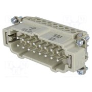 09330162601 Connector: HDC; contact insert; male; 16A; 500V; Han E®; PIN: 16 c46jm8MkLY_c7SvtMdYbfHYXFTP4TfU4JQkVwQtei8Y