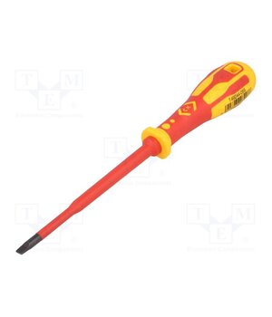 T49244-055 Screwdriver; insulated,slim; slot; 5.5x1mm; Blade length: 125mm kyMf28Kp4nVMqnxJ6NyNgKZwqu2k7TLZQfnDm5NajqQ