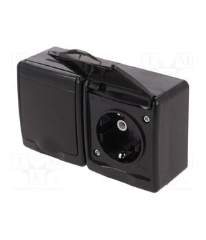 D.3713SCGG/1 Connector: AC supply; socket; 2P+PE; 250VAC; 16A; black; PIN: 3; IP44 zmdlaHyZt8YXUdEwRGJfPIiJ78oYgYNjiEg-T1nRyvs