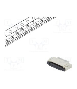 DS1020-11-14VBT1-R Connector: FFC/FPC; tinned; SMT; 500mA; 50V; PIN: 14; 500um; ZIF; 30mΩ 8Nmdu9IUCBXQlR3Xk5UghXRzcPESv0J2o3gBd5M6BWw