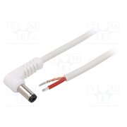 A21-TT-C100-050WH Cable; 1x1mm2; wires,DC 5,5/2,1 plug; angled; white; 0.5m LRGKI000eu89Ho26WkDethv4Qm-Nf9GAfs6NHSHFu5E