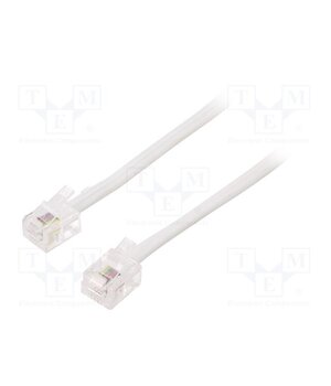TC6P4C-10M Cable: telephone; RJ11 plug,both sides; 10m; white sJ6gf1bCVHNA5s89aWqFVUjuLzYAEI0_PkIEP3CyNo8