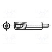 1385151 Screwed spacer sleeve; 12mm; Int.thread: M3; Ext.thread: M3; brass DHUQzXcWxKXx5Uw9EQYg9zUCTy_WwdbSSJYsG4zoQzM