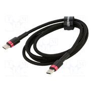 CATKLF-G91 Cable; USB C plug,both sides; 1m; black; textile; 60W 9ZAcr6YXfPYLyPyN_y6te4XV8_P36OYIFyhBg6oVXh0