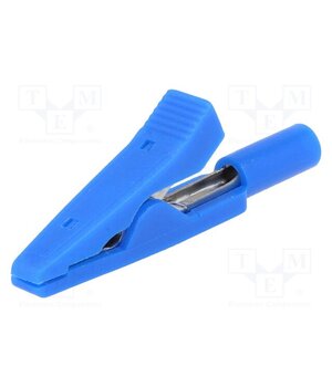 AX-CR-2PM-BL Crocodile clip; 10A; 60VDC; blue; Overall len: 41.5mm gJSUz_e2mxOE6OTCOvWMMvJdL3lmRhAvJk9gDag3Yzg