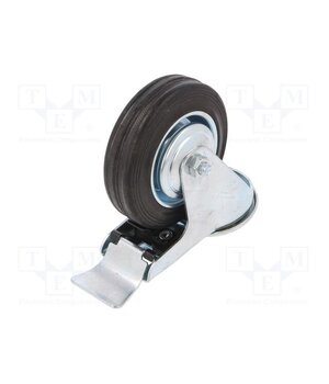 CKJS-SG 100W-HC Transport wheel; Ø: 100mm; W: 25mm; H: 128mm; 70kg; rubber; steel cq1f17VONptxOltbbKK0gUzfyQrhnqzjtnxcpLc4aig