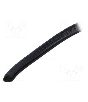 GN 2184-9,5-SW-05 Hole and edge shield; PVC; L: 5m; black; H: 9.5mm; W: 6.5mm; -40÷90°C GoZVktCFm5BKwtnO_4TJyABzxm_SWhIFmVxlkNh2n6w