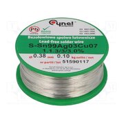 SN99CU07AG03-1.1.3/0.38MM 100G Tin; lead free; Sn99Cu0,7Ag0,3; 380um; 100g; reel; 216÷227°C; 3% gqeRt8PwzIddivnbIiJyUXJOhK5659lhhyR8ZgBx8WU