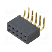 SSW-105-02-G-D-RA Connector: pin strips; socket; female; PIN: 10; angled 90°; THT GHsj3iN17dhxULV038YHE8D2spd8OrH3JowvLkVPhyc