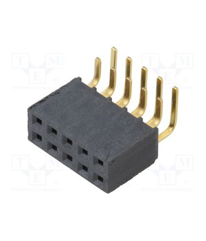 SSW-105-02-G-D-RA Connector: pin strips; socket; female; PIN: 10; angled 90°; THT GHsj3iN17dhxULV038YHE8D2spd8OrH3JowvLkVPhyc