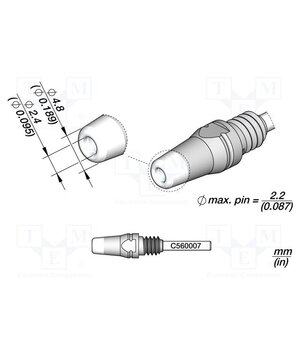 D530007 Tip: for desoldering irons; 4.8x2.4mm RBv-AZhFLLDrLzlLIwJ3WWBPFRUogVzP7UWvfPfA3rM