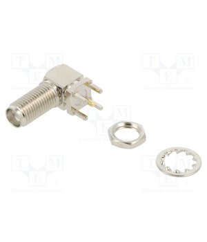 CONSMA002-L Connector: SMA; socket; female; with long thread; angled 90°; 50Ω f9-Dycyl0GY-HIGgkkpItMIEintt57cO8TTI1lTceRo