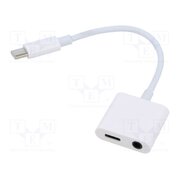 A-CM-3.5FP-01 Cable; Jack 3.5mm socket,USB C socket,USB C plug; 0.15m; white 9pmqqkRLXnef5e3U6itfDX8Q6w6h5eGByQU7MF_Ls9Y
