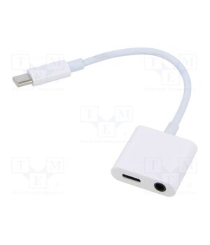 A-CM-3.5FP-01 Cable; Jack 3.5mm socket,USB C socket,USB C plug; 0.15m; white 9pmqqkRLXnef5e3U6itfDX8Q6w6h5eGByQU7MF_Ls9Y