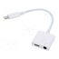 A-CM-3.5FP-01 Cable; Jack 3.5mm socket,USB C socket,USB C plug; 0.15m; white 9pmqqkRLXnef5e3U6itfDX8Q6w6h5eGByQU7MF_Ls9Y