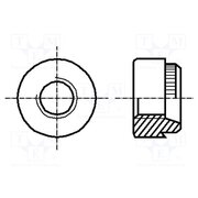 B2.5X0.5X1.6/BN197 Insert nut; round; M2,5; steel; Plating: zinc; BN 197; push-on ciJdzs5UXANuubYTP6qf8ZMqdIRgiusOlaGtz9hsPmY