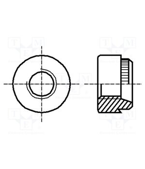B2.5X0.5X1.6/BN197 Insert nut; round; M2,5; steel; Plating: zinc; BN 197; push-on ciJdzs5UXANuubYTP6qf8ZMqdIRgiusOlaGtz9hsPmY