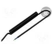 SPT00006C Wire: coiled; 2x0.75mm2; unshielded; PUR; black; 300V,500V; 1m; 3.5m KrtTBloKmICabNShcTnHH0dm17VjfTurZrWM-R-ZKQs