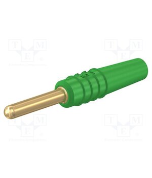 22.2609-25 Connector: 2mm banana; plug; 10A; 30VAC; 60VDC; green; gold-plated qxEas0cwBgMxJc2XhGCc4hKi6nnwqp5v6hKRRj5F9hI