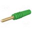 22.2609-25 Connector: 2mm banana; plug; 10A; 30VAC; 60VDC; green; gold-plated qxEas0cwBgMxJc2XhGCc4hKi6nnwqp5v6hKRRj5F9hI
