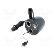 A13-75A193A-W13 Cigarette lighter splitter; Sup.volt: 7÷12VDC; Inom: 10A; black DpoRHEV2KtLdlWeBN3OYm8FcXxd3-IWkTMPk1mxuILY