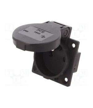 1040-0S Connector: AC supply; socket; 2P+PE; 230VAC; 16A; black; PIN: 3; IP54 6VNStmniDJFWVZnHcbhSQI6Sk4HRt4nZSW__XIzf7S8