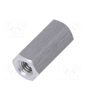 134X12 Screwed spacer sleeve; 12mm; Int.thread: M3; hexagonal; aluminium KipCqxcjJf8yit8kKgmxEr52wL5L2yibzUv5jH7r8_U