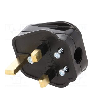 LT-327 13A PLUG BLK Connector: AC supply; plug; 2P+PE; 250VAC; 13A; black; PIN: 3; angled rEt3fq5ozQ8CsqzbHigl6ImZmvuOv2PpuDjc1GI8P1o