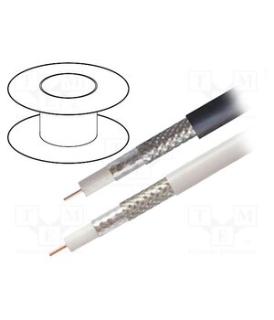 H126D03.00500 Wire: coaxial; H126,RG6; wire; Cu; FRNC; white; 500m; Øcable: 6.9mm 1pQ4SeuvmMEcBuFxAyJ65ZV_qjEhmwjGRkgDPjLYcdA