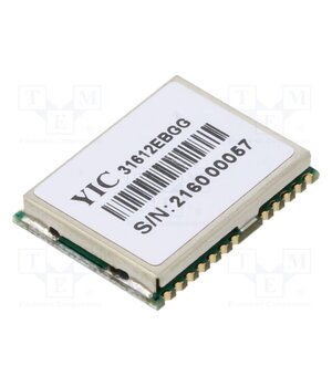 YIC31612EBGG Module: GPS/BEIDOU/GALILEO/QZSS; ±2.5m; GPS; -165dBm; 2.8÷4.3VDC Y_cB-bhHkFKaU9AvkTLyU8bKjclYngV7dn5gHigZm3M