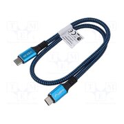 CA-CMCM-45CU-0005-BK Cable; USB 4.0; USB C plug,both sides; gold-plated; 0.5m; box V3MPaWlspS_xBKV8qBjRvEFYU-DzuWPTdpIz4PFSbms