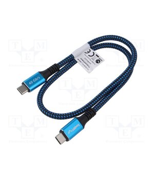 CA-CMCM-45CU-0005-BK Cable; USB 4.0; USB C plug,both sides; gold-plated; 0.5m; box V3MPaWlspS_xBKV8qBjRvEFYU-DzuWPTdpIz4PFSbms