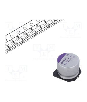 63SXV39MX Capacitor: polymer; 39uF; 63VDC; SMD; OS-CON SXV; ±20%; Ø10x7.9mm Gj8lAYXaV_mesKHwhi6FeB4b50-0hGlHO1yVFMzi8vc