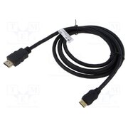 74081 Cable; HDMI plug,mini HDMI plug; PVC; Len: 1m; black; Core: CCS MWuJVOX0layy1UVZJLEWYQMGEkWIhUPsZxzU8MJoBQo