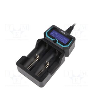 X2 Charger: microprocessor-based; Li-Ion; 2A; Cells quantity: 2 hMSvcGXekUMISCtawWfUj7yQ_mtT4uKvO6sMv2X3k6Q