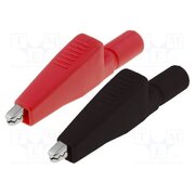 AX-CR-02-SET Crocodile clip; 5A; red and black; Socket size: 4mm hivhqJLNWO_OV3Xz7EfvkcV5Qzuxt8NUrLnmOExPeoA
