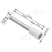 НАКОНЕЧНИК на провод обжимной, для проводов <0,75 мм², трубка длиной 12 мм CAA07_12.jpg