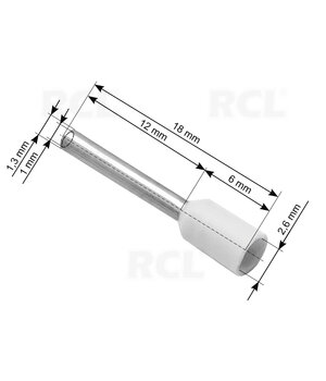 FASTON TERMINAL for wire <0.75mm², 12mm tube length CAA07_12.jpg