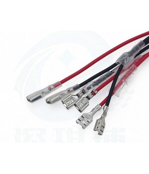 Tip 6.3mm with wire, red with protection, 22AWG,  wire length 20cm CAD06LR+0.jpg