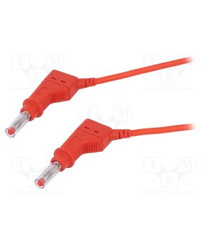 66.9407-10022 Connection cable; 32A; banana plug 4mm,both sides; Len: 1m; red wk3VK0Y_voKJnzCieLKk56cRUZi64cdoLAgYPwK1VyQ