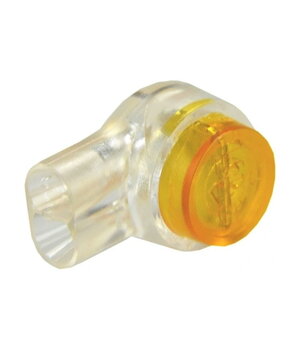 ПРИСОЕДИНЕНИЕ ПРОВОДА ø0.4÷0.9mm, 19AWG÷26AWG для 2жил, жёлтый, герметичный, CORNING CAP21G.jpg