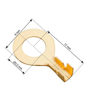 ANTGALIS LAIDUI varžtui M3, laidui <1.5mm², neizoliuotas CAR032G.jpg