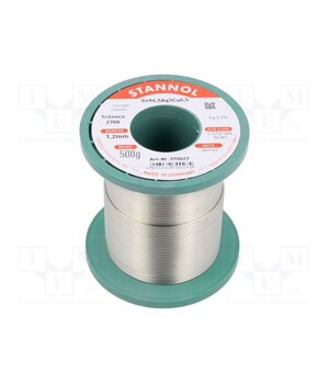 570027 Tin; lead free; Sn96,5Ag3Cu0,5; 1.2mm; 500g; reel; 2.7%; Flux: SW26 8MSOmzU1ySzQAX3zZn-8QTHjkmjPiCjGy7zGCenuhCs