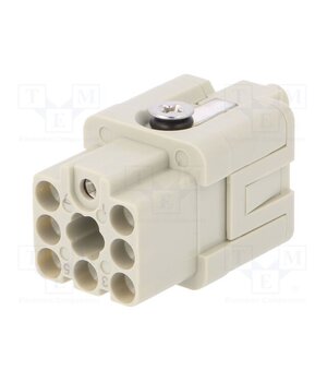 T2080072201-000 Connector: HDC; female; HQ; PIN: 8; 10A; 400V; 7+PE; size 1; crimped Z66oC8UA3s3_Ao7htZBhFbZ4YfmPeoPfVIz3pesZAEU
