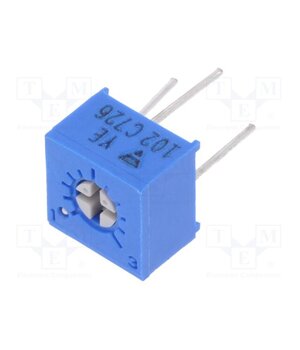 T73YE102KT20 Potentiometer: mounting; single turn,horizontal; 1kΩ; 500mW; ±10% Wur8O4phUIy21weFCsPLjJdTFD7ZQJL1PQoorYgjKZg