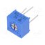 T73YE102KT20 Potentiometer: mounting; single turn,horizontal; 1kΩ; 500mW; ±10% Wur8O4phUIy21weFCsPLjJdTFD7ZQJL1PQoorYgjKZg